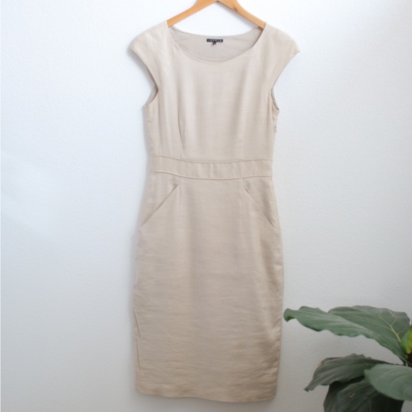 theory セオリーDRESS UP PENCIL DRESS NE Theory | Dresses | Theory Linen Pencil Dress Sz | Poshmark
